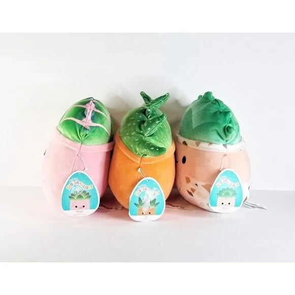 NWT SQUISHMALLOWS Set of 3 Plush Succulent Toys Abena Oz Afiyah 9 10 in Plants - Picture 2 of 12